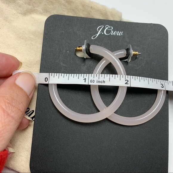 J. Crew Pink Acrylic Lucite Tube Earrings - Picture 4 of 4